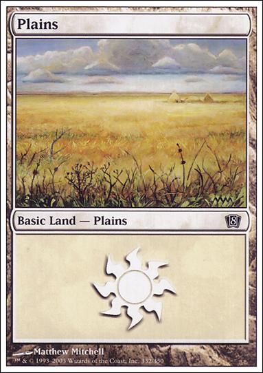Magic the Gathering: 8th Edition (Base Set) card 332 Plains