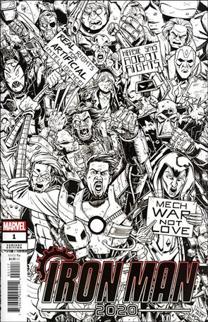Iron Man 2020 (2020) issue 1-L Nick Roche 1:Store Sketch Party Cover 