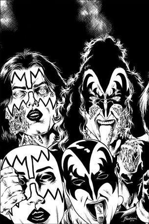 Kiss Zombies issue 4-I Rodney Buchemi 1:15 Black & Art Virgin Cover
