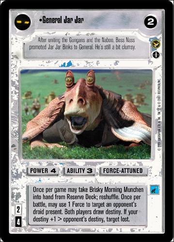 Star Wars: Theed Palace Limited (Base Set) card 71 General Jar Jar (Alternate Image)