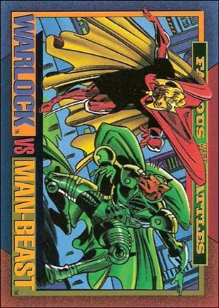 Marvel Universe: Series 4 (Base Set) card 171 Warlock vs Man-Beast