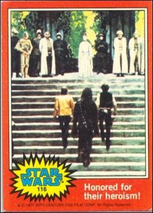 Star Wars: Series 2 (Base Set) card 116 Honored for their heroism!