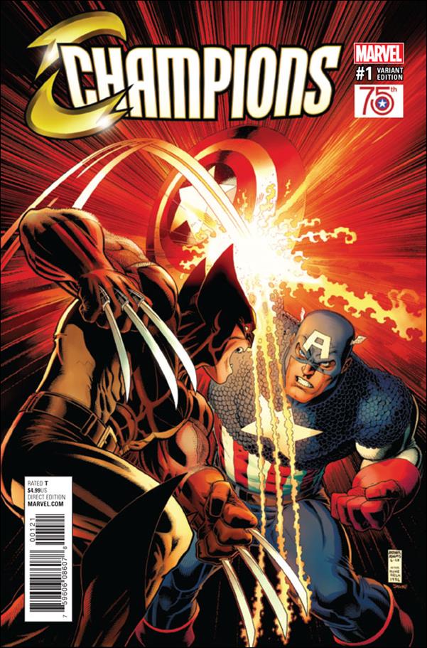 Champions (2016) issue 1-B Arthur Adams 1:50 Captain America 75th Anniv Cover