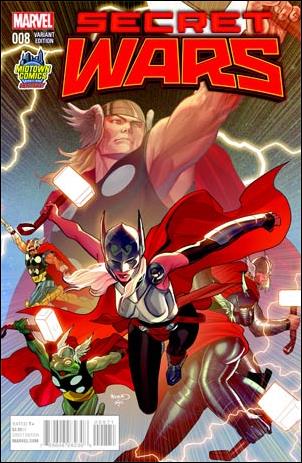 Secret Wars issue 8-H Paul Renaud Midtown Comics Cover