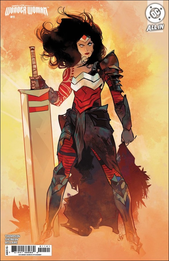 Absolute Wonder Woman issue 11-D Otto Schmidt 1:25 Cardstock Cover