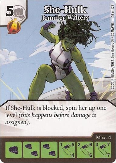 Marvel Dice Masters Uncanny X-Men  card 56 She-Hulk: Jennifer Walters