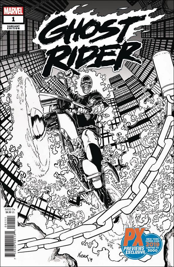 Ghost Rider (2019) issue 1-J Aaron Kuder Previews NYCC B&W Cover 1/3000