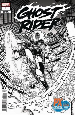 Ghost Rider (2019) issue 1-J Aaron Kuder Previews NYCC B&W Cover 1/3000
