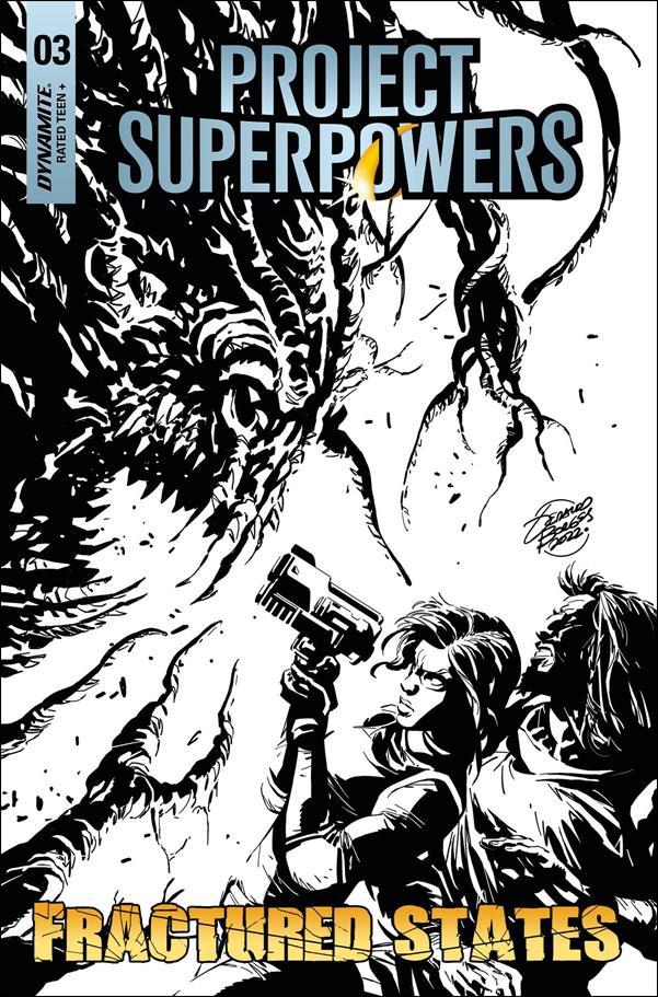 Project Superpowers: Fractured States issue 3-F Geraldo Borges 1:7 Black & White Cover