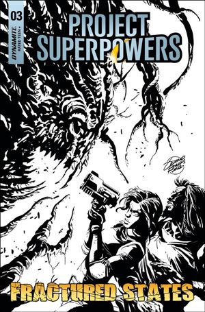 Project Superpowers: Fractured States issue 3-F Geraldo Borges 1:7 Black & White Cover