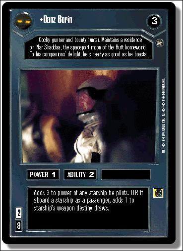 Star Wars: A New Hope Limited (Base Set) card 3 Danz Borin