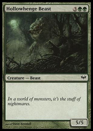 Magic the Gathering: Dark Ascension (Base Set) card 118 Hollowhenge Beast