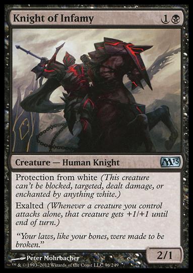 Magic the Gathering: 2013 Core Set (Base Set) card 96 Knight of Infamy