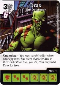 Marvel Dice Masters Amazing Spider-Man card 5 Drax: The Destroyer