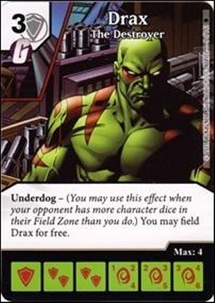 Marvel Dice Masters Amazing Spider-Man card 5 Drax: The Destroyer