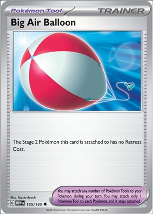 Pokemon: Scarlet & Violet - 151 (Base Set) card 155/165 Big Air Balloon