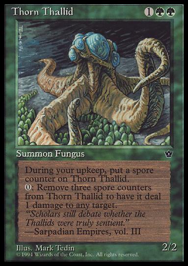 Magic the Gathering: Fallen Empires (Base Set) card 80-D Thorn Thallid
