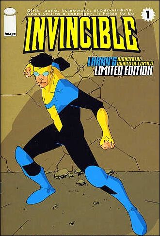 Invincible issue 1-B Larry's Wonderful World of Comics Cover