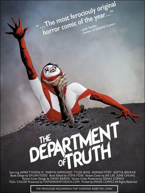 Department of Truth issue 8-H Jae Lee OASAS Comics Cover 1/400