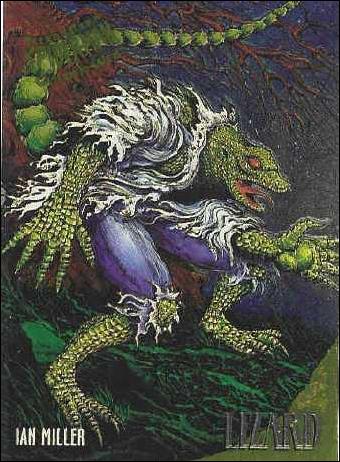 Fleer Ultra Spider-Man (Golden Web Subset) card 5 Lizard