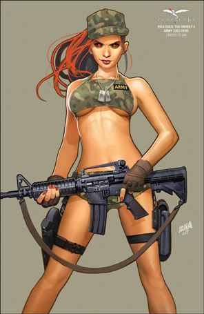 Hellchild: The Unholy issue 4-E David Nakayama Army Cover 1/200