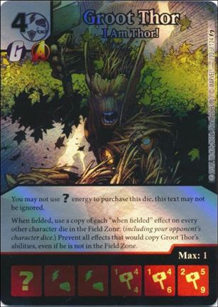 Marvel Dice Masters Guardians of the Galaxy  card 122 Groot Thor: I am Thor!