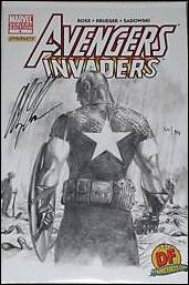 Avengers/Invaders issue 4-D Dynamic Forces Sketch Cover (Signed by Ross) 1/999