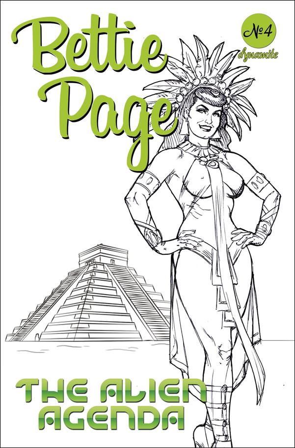 Bettie Page: The Alien Agenda issue 4-K Joseph Michael Linsner 1:7 Black & White Cover