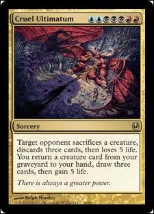 Magic the Gathering: Duel Decks: Ajani vs. Nicol Bolas card 69 Cruel Ultimatum