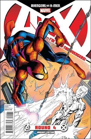 Avengers vs X-Men issue 4-E Mark Bagley Avengers Team Cover