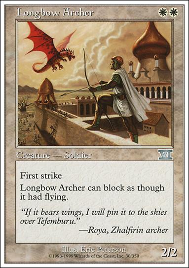 Magic the Gathering: 6th Edition (Base Set) card 30 Longbow Archer