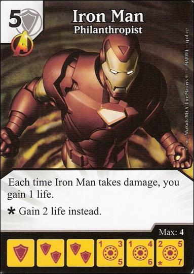 Marvel Dice Masters Avengers vs. X-Men  card 14 Iron Man: Philanthropist