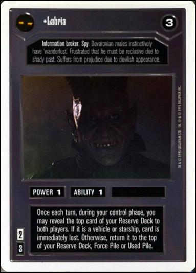 Star Wars: Premiere Unlimited (Base Set) card 8 Labria