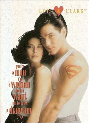 Lois and Clark: The New Adventures of Superman (Diffuser Chip Foil Subset) card L&C7 you're a man i'm a woman do you want me to draw a 