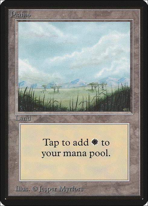 Magic the Gathering: Limited Edition Beta (Base Set) card 288-B Plains