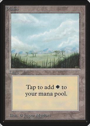 Magic the Gathering: Limited Edition Beta (Base Set) card 288-B Plains