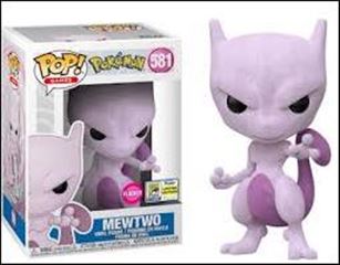 POP! Games figure 581-C Mewtwo (Flocked SDCC Exclusive)