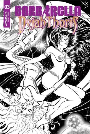 Barbarella / Dejah Thoris issue 3-J Maria Sanapo 1:50 Black & White Cover