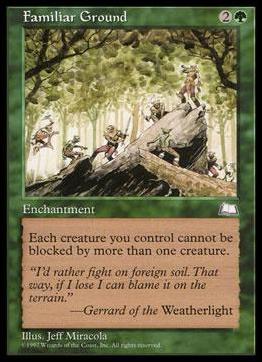 Magic the Gathering: Weatherlight (Base Set) card 127 Familiar Ground