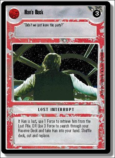 Star Wars: Premiere Limited (Base Set) card 241 Han's Back