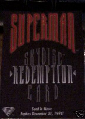 DC Master Series (Skydisc Subset) card 1 Superman Skydisc Redemption Card (1:240 packs)