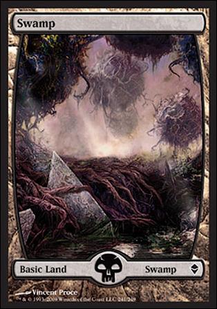 Magic The Gathering: Zendikar (Base Set) card 241 Full Art Land (Swamp)