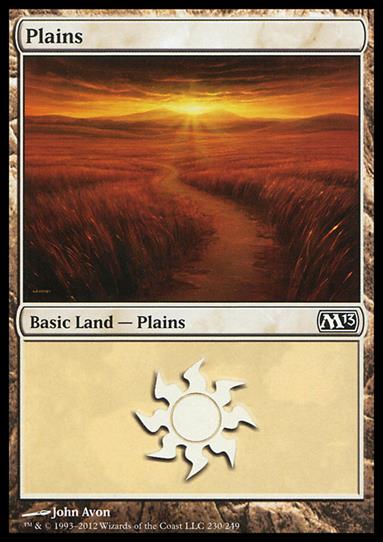 Magic the Gathering: 2013 Core Set (Base Set) card 230 Plains