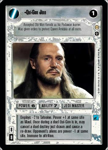 Star Wars: Tatooine Limited (Base Set) card 59 Qui-Gon Jinn