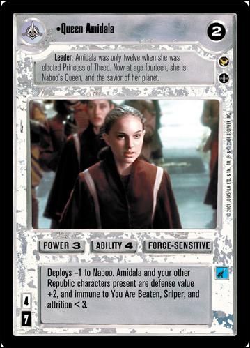 Star Wars: Theed Palace Limited (Base Set) card 90 Queen Amidala