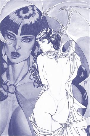 Vampirella (2019) issue 4-J Guillem March 1:25 Blue Tint Virgin Cover