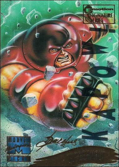 1995 Marvel Masterpieces (Multi-Foil E-Motion Parallel Base Set) card 128 Juggernaut