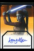 Star Wars Galactic Files (Autograph Subset) card nn1 Amy Allen as Aayla Secura 1/500 (1:605 Packs)