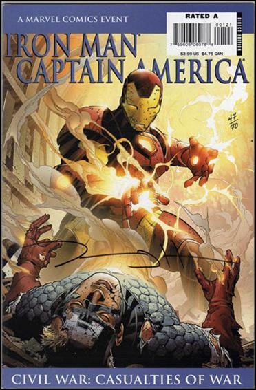 Iron Man/Captain America: Casualties of War issue 1-C DF Iron Man Cover (Signed by Jeremy Haun) 1/70