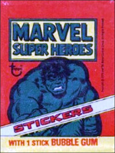 Marvel Super Heroes Stickers card 2-B Sealed Pack - Thing